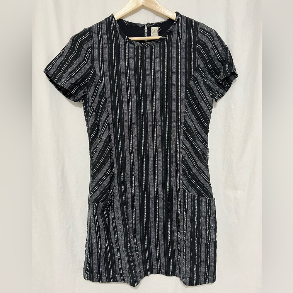 Paper Crane Dress Black White With Pockets Lined Size Small